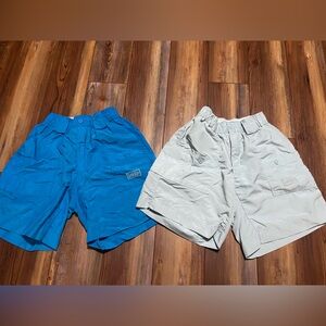 AFTCO Light Blue and White Shorts